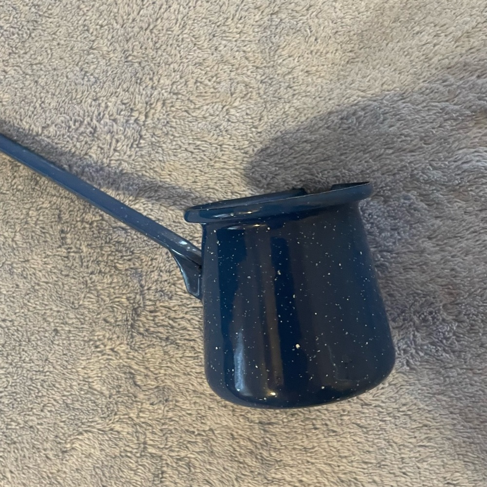 Blue Enamel espresso pot- VINTAGE